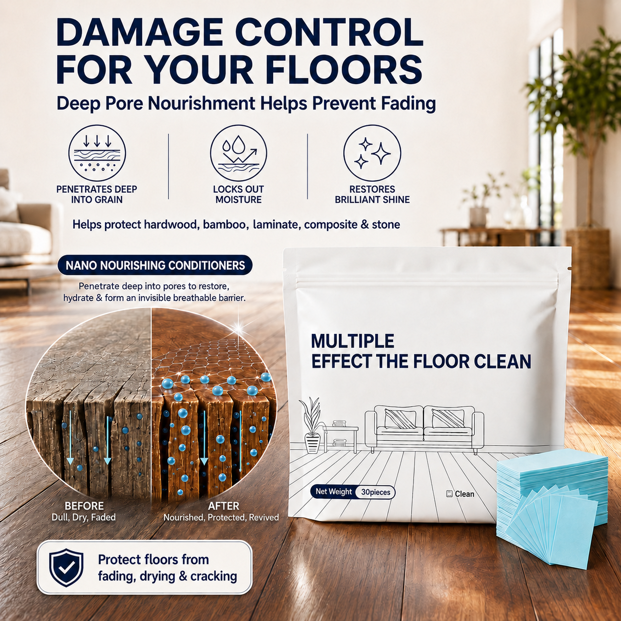 Multi-Surface Floor Cleaning Tablets